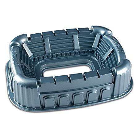 Nordic Ware Stadium Cake Pan, 9-Cup, Blue metallic finish