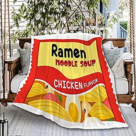 ファニー キュート ラーメン ヌードル ソファー スロー ブランケット フランネル スーパーソフト フリース ベッドスプレッド ホーム インテリア オ