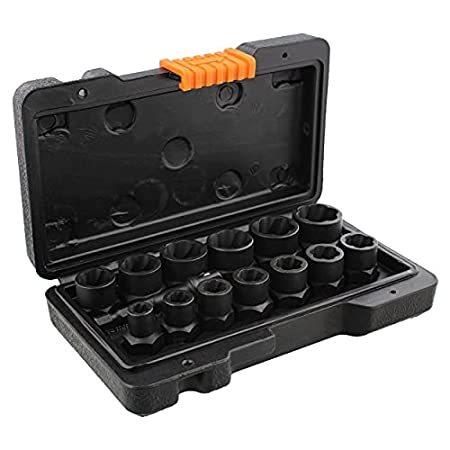 ABN Impact Bolt Remover and Extractor Socket Set - 13pc Stripped Screw Remo