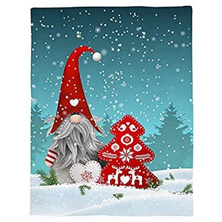 安価 Vandarllin Merry R Snowflake Tree Xmas Red Blankets, Throw Gnomes Christmas 毛布、ブランケット