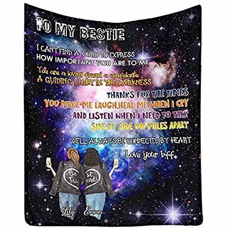 完成品 カスタムブランケット To My Bestie From Your Bff Side By Side On Miles Apart We Ll A クーポン配布 家具 インテリア 布団 寝具 Bnh360 In