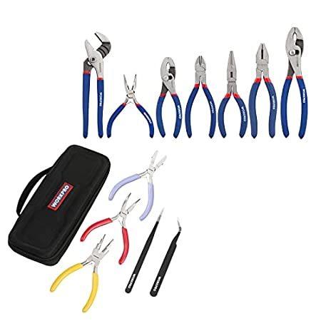 WORKPRO 7-piece Pliers Set and 5-piece Jewelry Pliers for DIY & Home Use