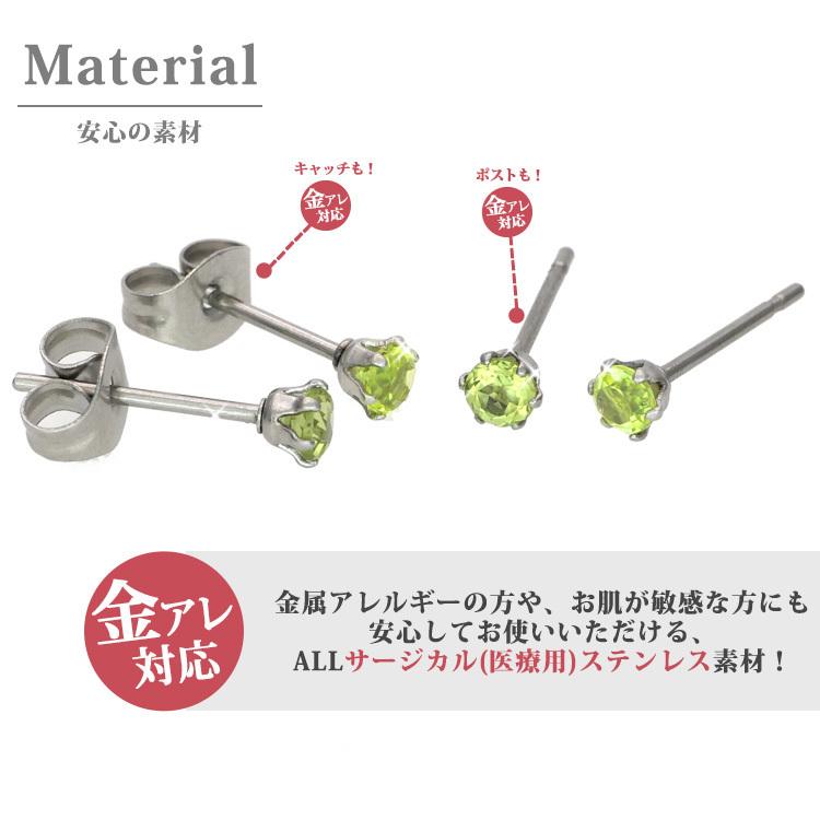 金属アレルギー対応 ステンレスピアス pierce レディース 8月の