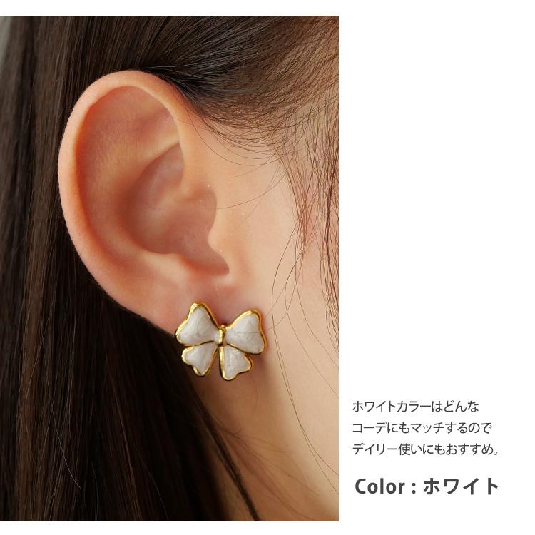 ピアス 金属アレルギー対応 つけっぱなし サージカルステンレス リボン