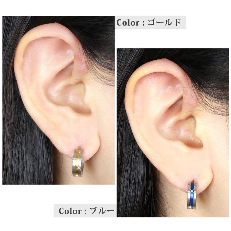 金属アレルギー対応 ステンレス ピアス カラーラインピアス フープピアス ファースト セカンド pierce スポーツ プール 両耳用｜stency-nana｜10