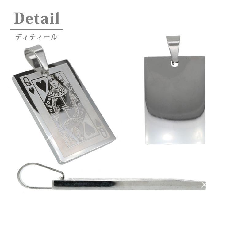 ペンダント レディース ステンレス クイーンカードペンダントトップ
