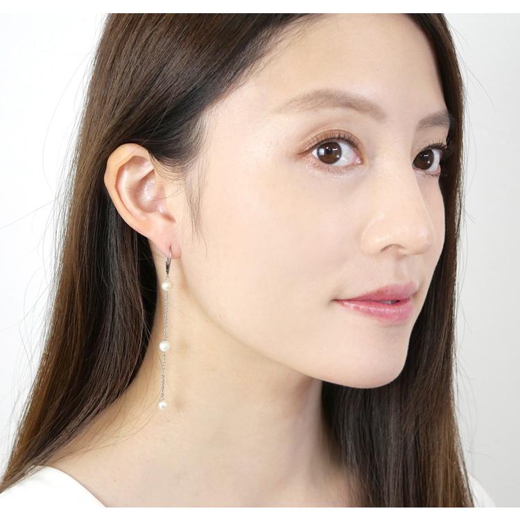 ピアス 金属アレルギー対応 [EMBELLIR] ステンレス ロングチェーン