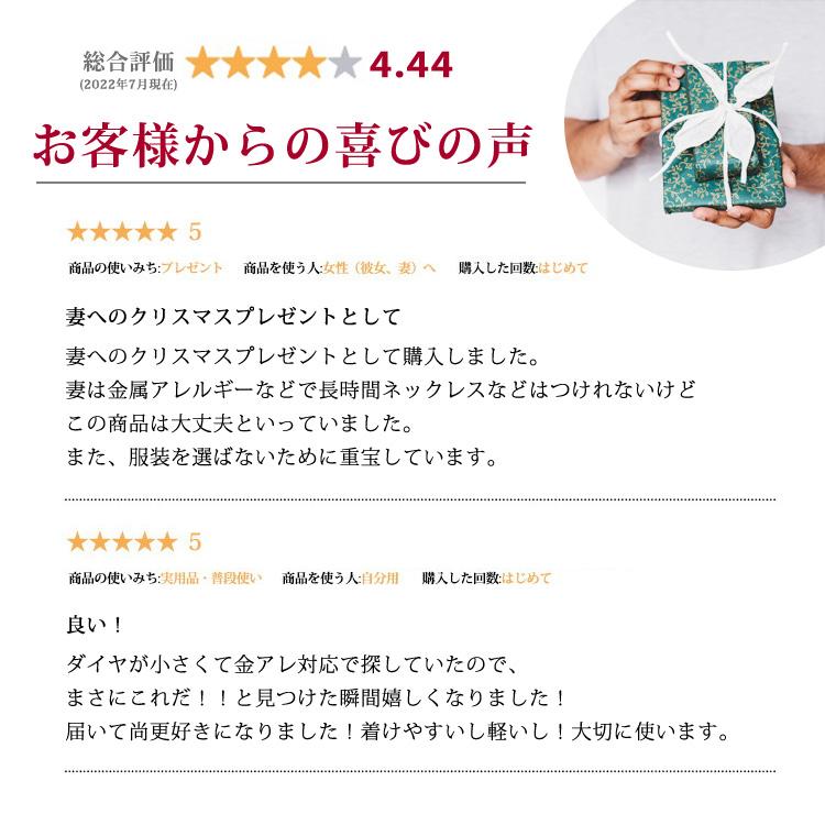 ネックレス サージカルステンレス 金属アレルギー ダイヤモンド 天然ダイヤ 母の日 レディース つけっぱなしの画像