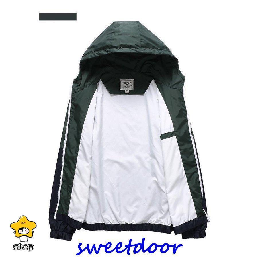 ウインドブレーカーマウンテンパーカーメンズレディース男女兼用ウインドブレーカーパーカーフード付きポケットブルソンアウターライトア |  | 02