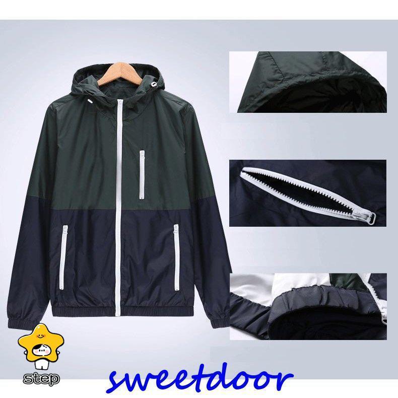 ウインドブレーカーマウンテンパーカーメンズレディース男女兼用ウインドブレーカーパーカーフード付きポケットブルソンアウターライトア |  | 08