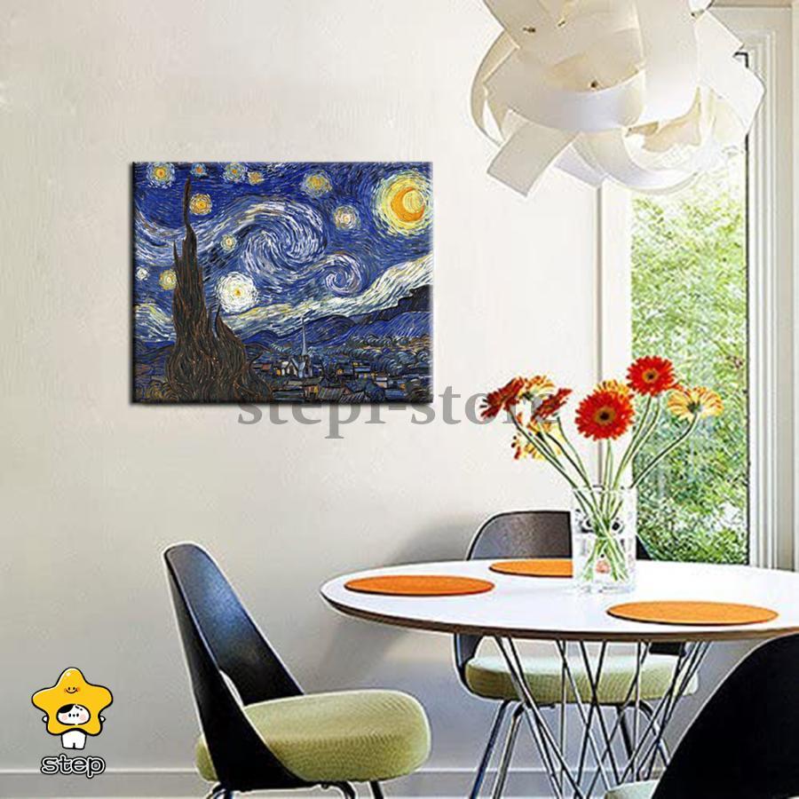No.17木枠付き絵画　アートパネル　インテリア絵画　ゴッホ　星月夜　オマージュ 楽天市場】【500円OFFクーポン】 ゴッホ 星月夜 Starry Night