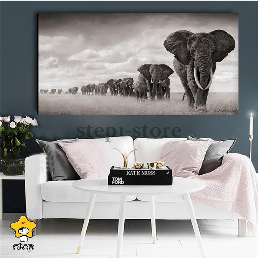象　アート　ファブリックパネル 絵画 ファブリック ゾウ 象 パネル アート キャンパス 絵 30×60