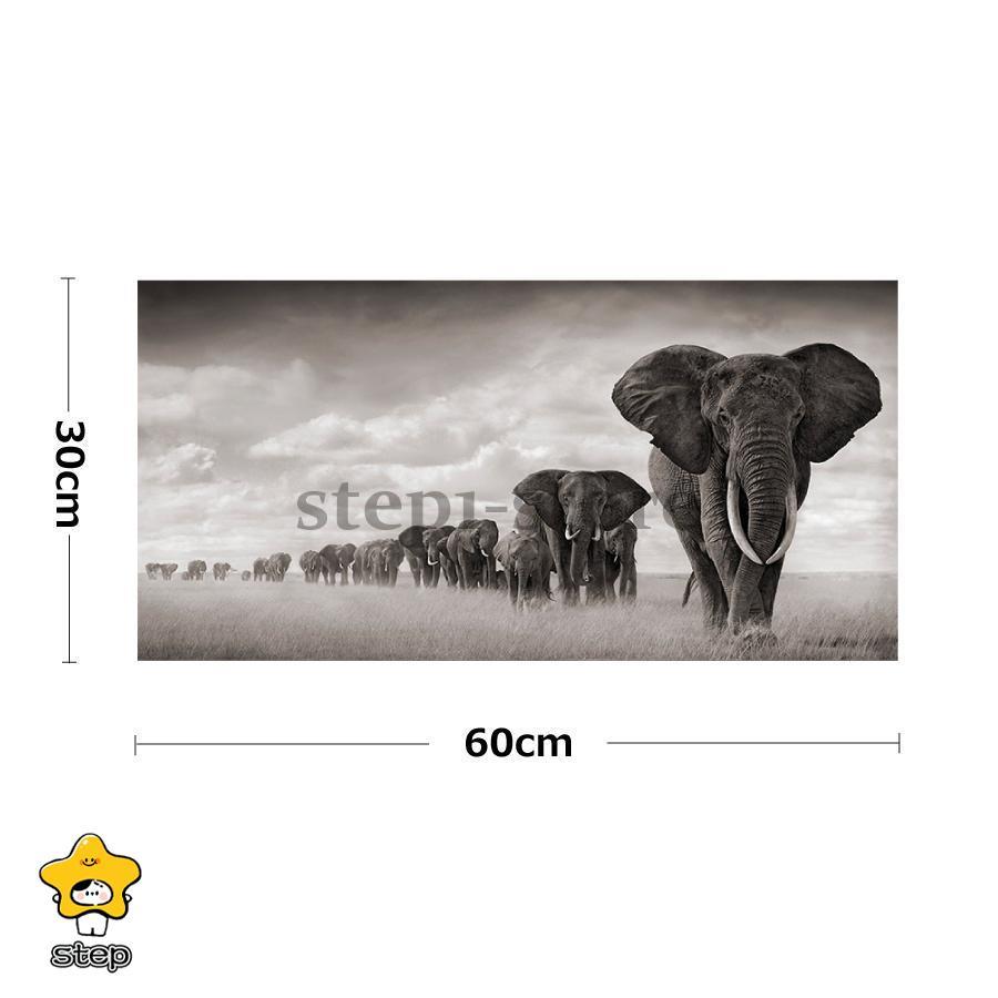 象　アート　ファブリックパネル 絵画 ファブリック ゾウ 象 パネル アート キャンパス 絵 30×60