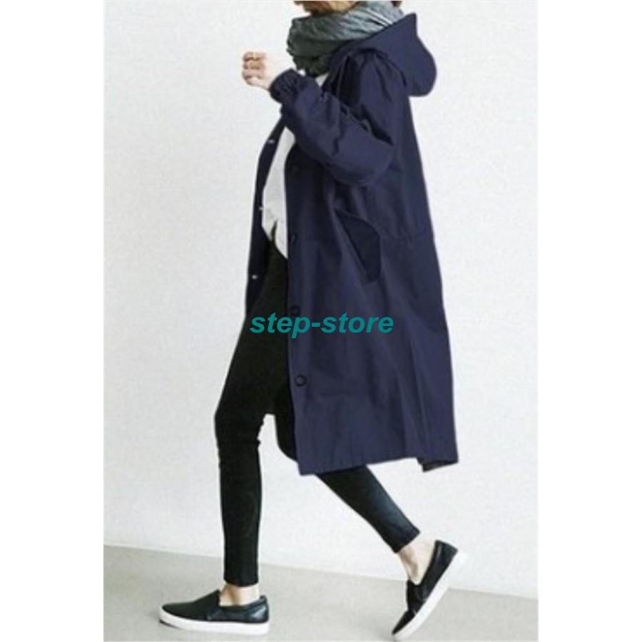 在庫一掃】トレンチコート レディース スプリングコート フード付き