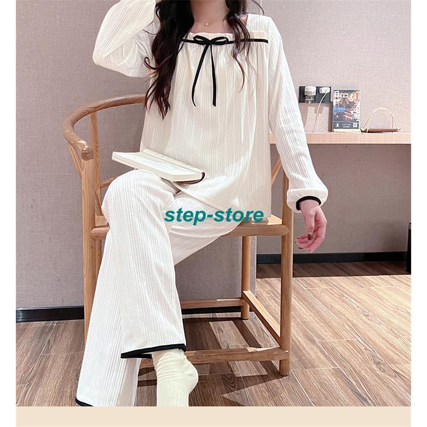 パジャマ レディース 上下セット 長袖 ルームウェア 長ズボン ナイト