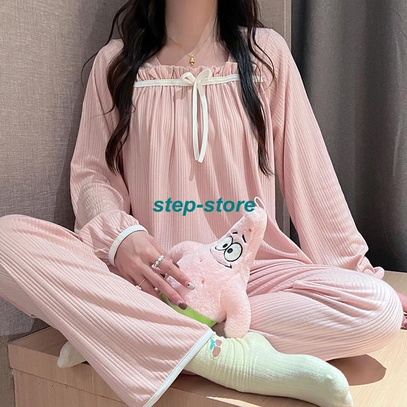 パジャマ レディース 上下セット 長袖 ルームウェア 長ズボン ナイト