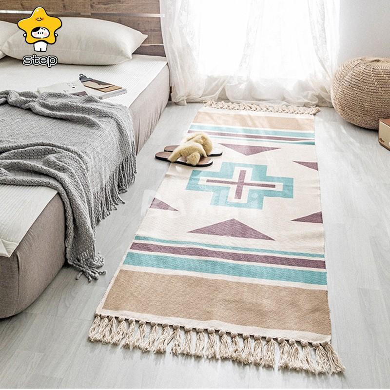 ラグマット おしゃれ カーペット ラグ 洗える 綿 コットン 北欧 リビングラグ ロング 廊下 マット 60×180cm | ブランド登録なし | 02