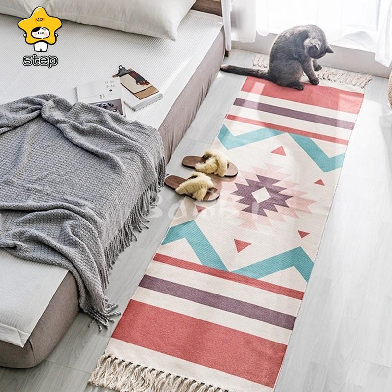 ラグマット おしゃれ カーペット ラグ 洗える 綿 コットン 北欧 リビングラグ ロング 廊下 マット 60×180cm | ブランド登録なし | 04