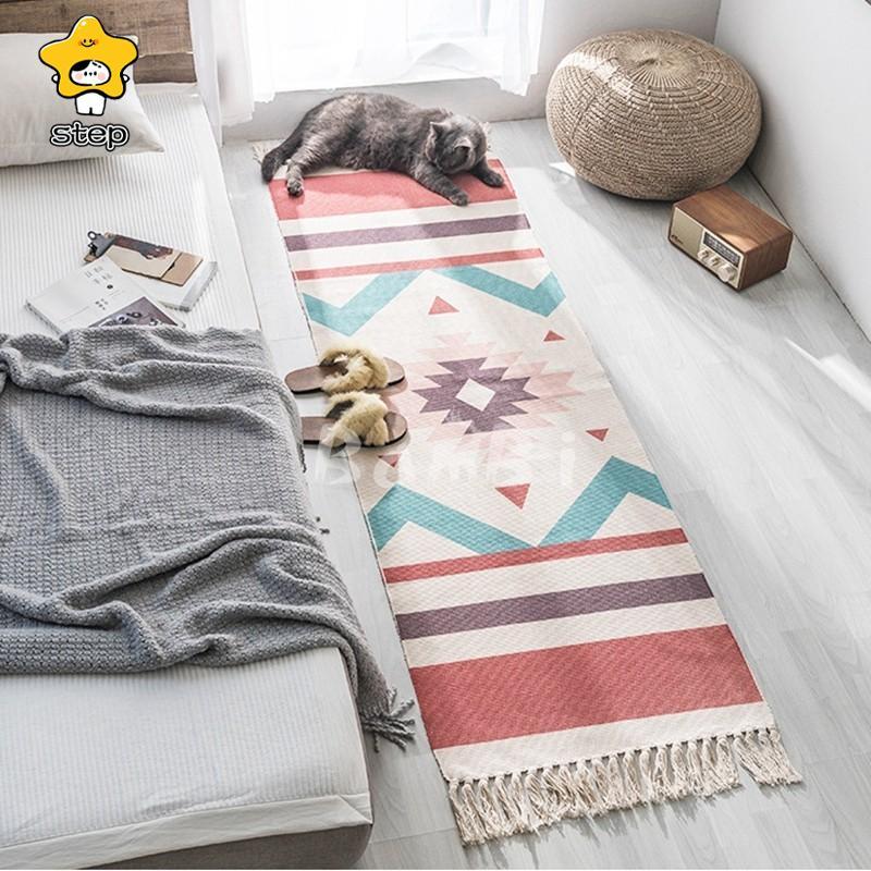 ラグマット おしゃれ カーペット ラグ 洗える 綿 コットン 北欧 リビングラグ ロング 廊下 マット 60×180cm | ブランド登録なし | 05