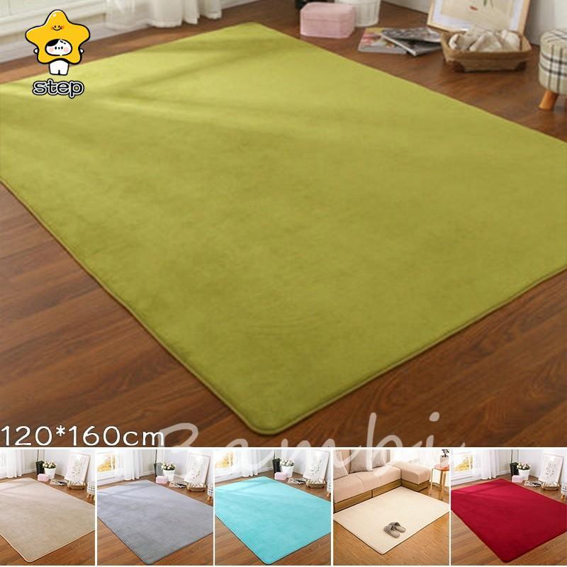 ラグ カーペット ラグマット 120×160 おしゃれ 洗える 無地 : ステップ