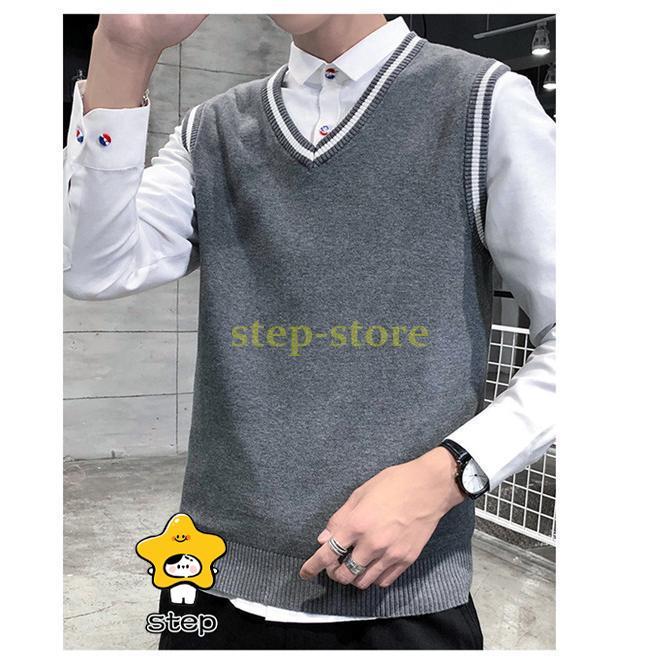 デサントゴルフ ウール混 ニット ベスト ネイビー 総柄 Lサイズ