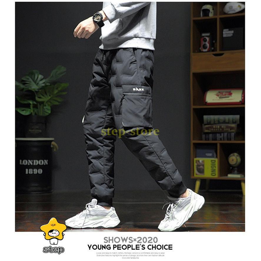 ダウンパンツ メンズ 防寒パンツ ボトムス ジョガーパンツ ポケット