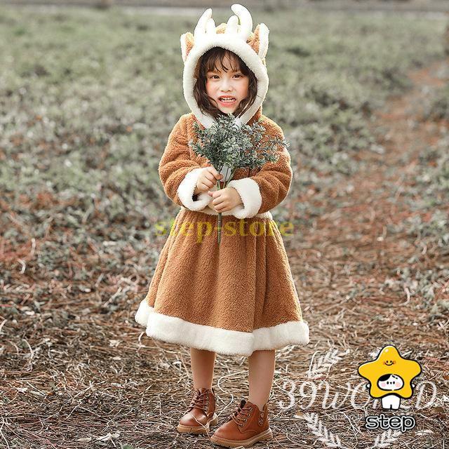 クリスマス 衣装 トナカイ サンタ コスプレ 衣装 コスチューム 鹿 子供用 仮装 サンタクロース クリスマス 着ぐるみ かぶりもの 女の子 | ブランド登録なし | 02