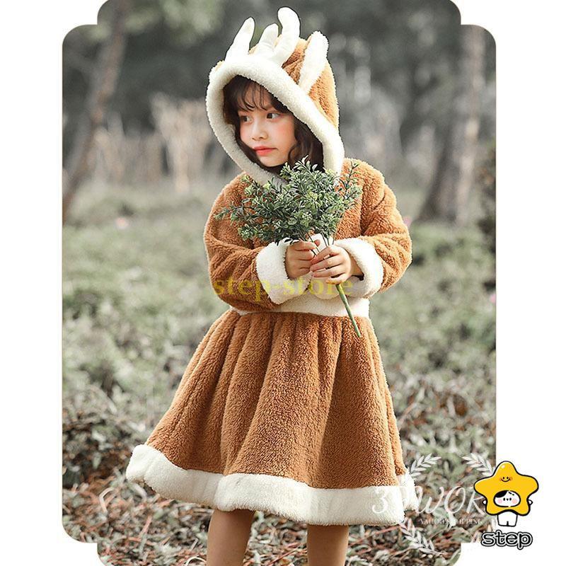 クリスマス 衣装 トナカイ サンタ コスプレ 衣装 コスチューム 鹿 子供用 仮装 サンタクロース クリスマス 着ぐるみ かぶりもの 女の子 | ブランド登録なし | 04