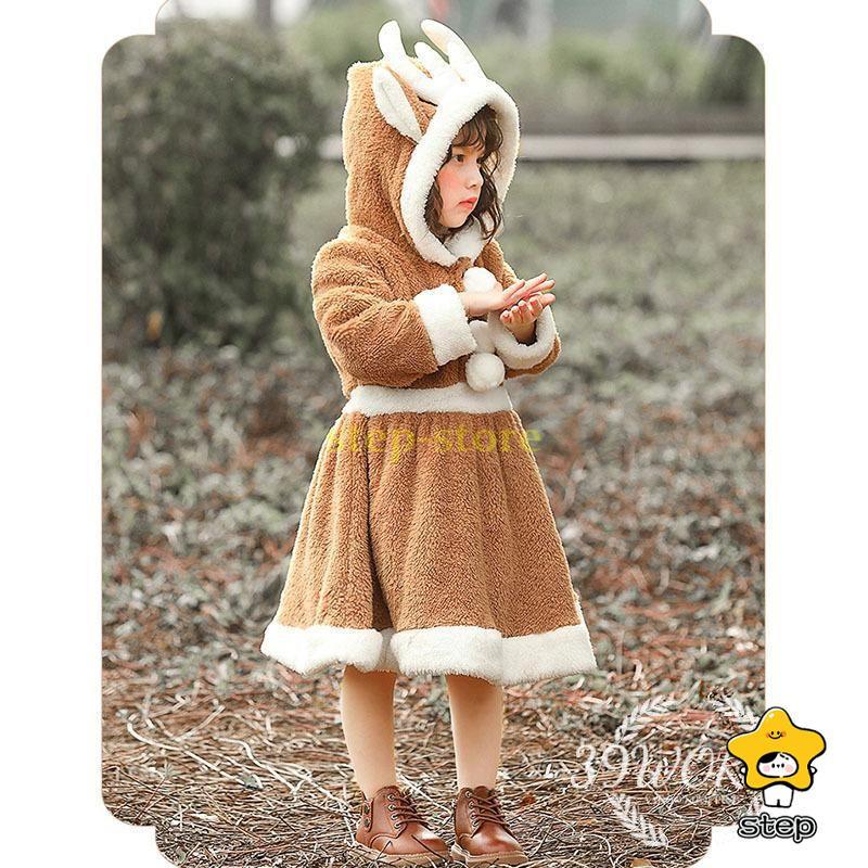 クリスマス 衣装 トナカイ サンタ コスプレ 衣装 コスチューム 鹿 子供用 仮装 サンタクロース クリスマス 着ぐるみ かぶりもの 女の子 | ブランド登録なし | 05