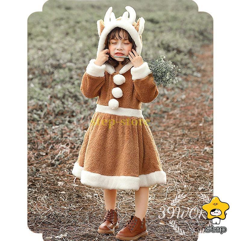 クリスマス 衣装 トナカイ サンタ コスプレ 衣装 コスチューム 鹿 子供用 仮装 サンタクロース クリスマス 着ぐるみ かぶりもの 女の子 | ブランド登録なし | 06