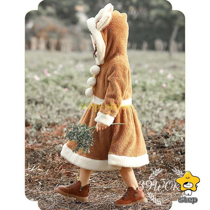 クリスマス 衣装 トナカイ サンタ コスプレ 衣装 コスチューム 鹿 子供用 仮装 サンタクロース クリスマス 着ぐるみ かぶりもの 女の子 | ブランド登録なし | 07