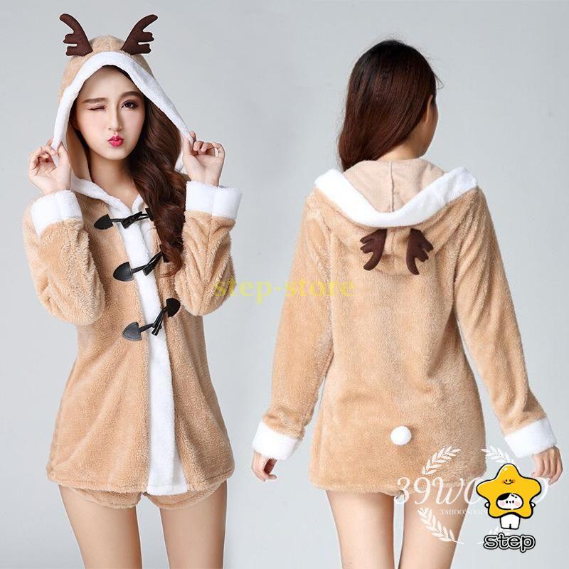 クリスマス 衣装 トナカイ サンタ コスプレ 衣装 コスチューム 鹿 レディース 女性用 仮装 サンタクロース クリスマス 着ぐるみ かぶりもの | ブランド登録なし | 04