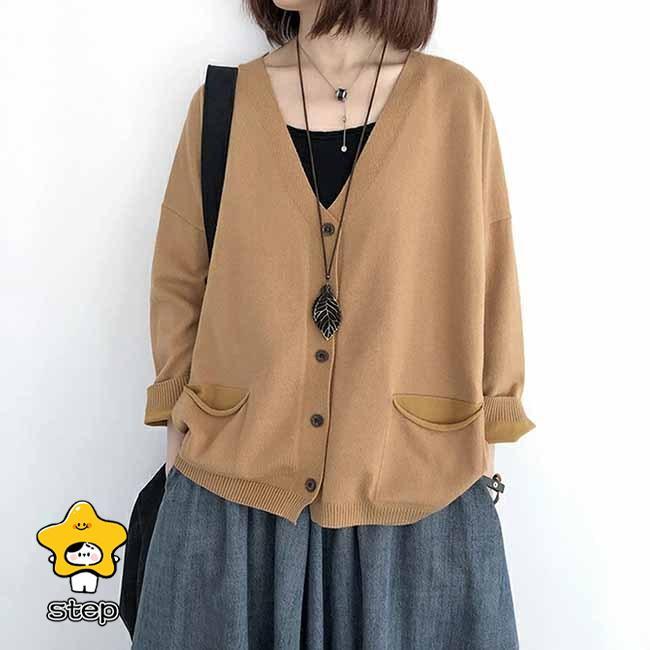 コットンニットカーディガン カーディガン ニットカーディガン ニット ゆるカーディガン ニットカーデ 羽織り レディース 大人カジュアル 大人可愛い | ブランド登録なし | 15