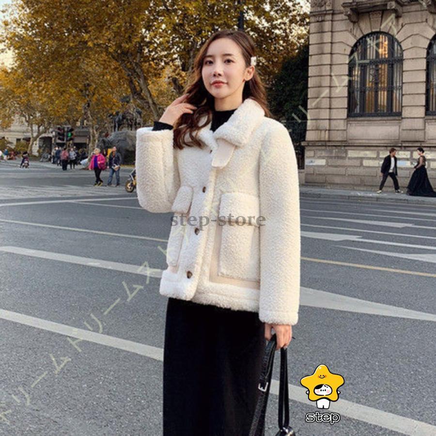 ボアブルゾン レディース ボア ジャケット コート 秋冬 ファー