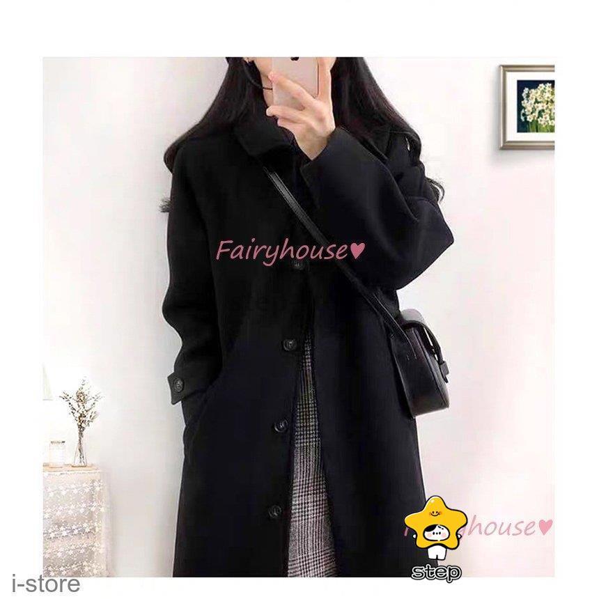 ステンカラーコート レディース 秋冬 40代 黒 チェスターコート ロング丈 ラシャジャケット オーバー 韓国風 アウター 通勤 オシャレ ゆったり 大人30代 50代 | ブランド登録なし | 18