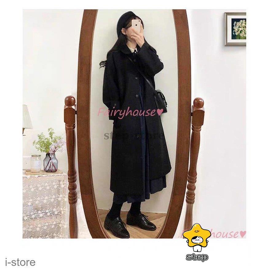 ステンカラーコート レディース 秋冬 40代 黒 チェスターコート ロング丈 ラシャジャケット オーバー 韓国風 アウター 通勤 オシャレ ゆったり 大人30代 50代 | ブランド登録なし | 19