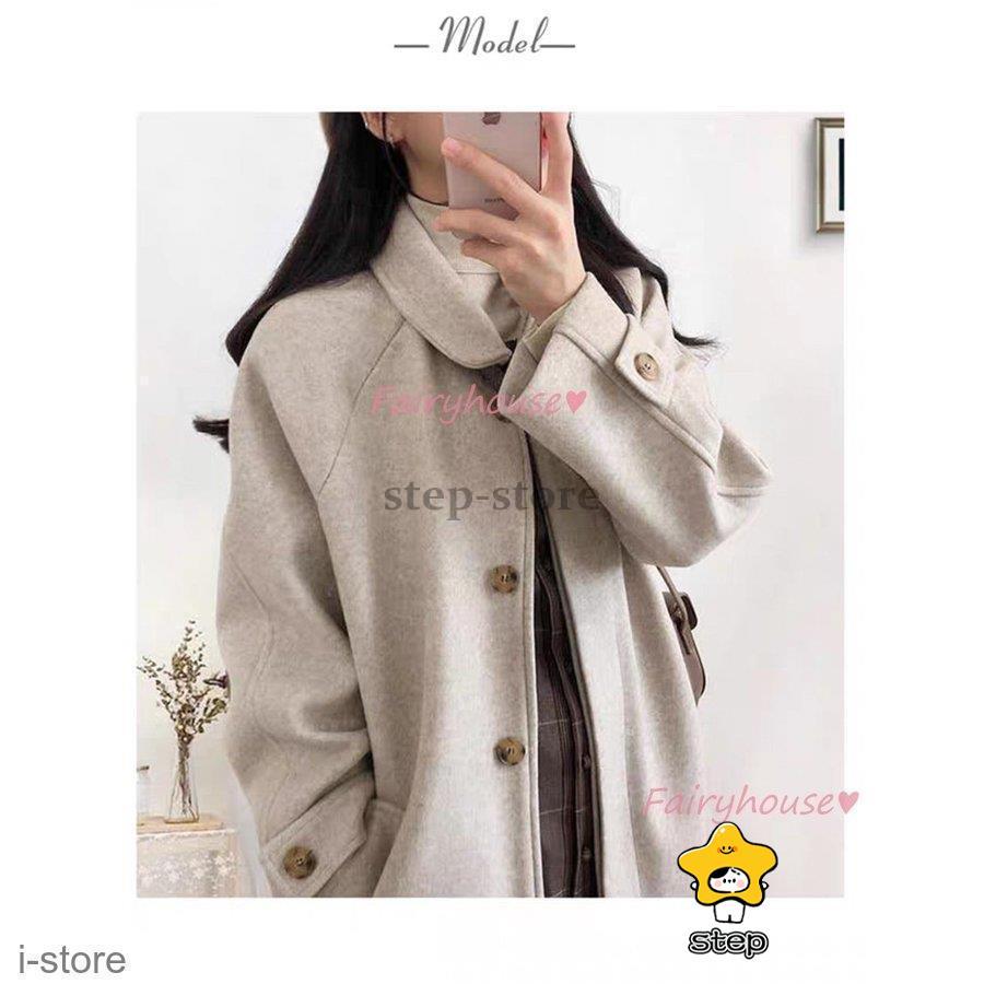 ステンカラーコート レディース 秋冬 40代 黒 チェスターコート ロング丈 ラシャジャケット オーバー 韓国風 アウター 通勤 オシャレ ゆったり 大人30代 50代 | ブランド登録なし | 08