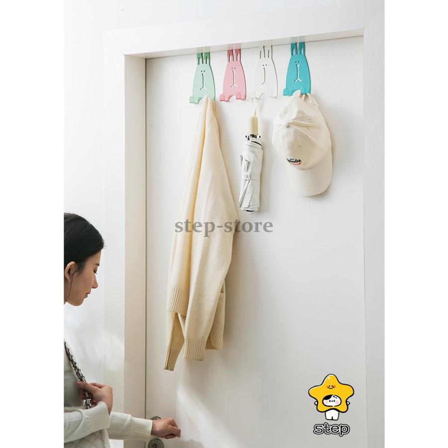 ドアハンガーフック ドアフック ウォールフック 2連 ドア用 ハンガーフック 帽子フック 吊り下げ収納 カバン 鞄 ウサギ かわいい | ブランド登録なし | 01