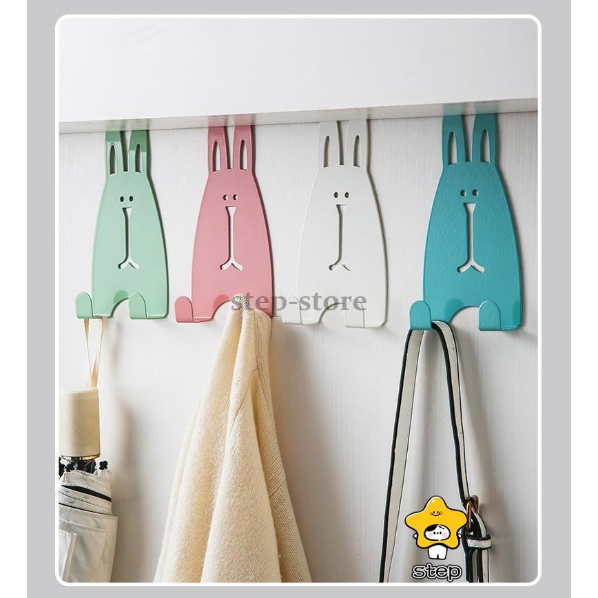 ドアハンガーフック ドアフック ウォールフック 2連 ドア用 ハンガーフック 帽子フック 吊り下げ収納 カバン 鞄 ウサギ かわいい | ブランド登録なし | 03