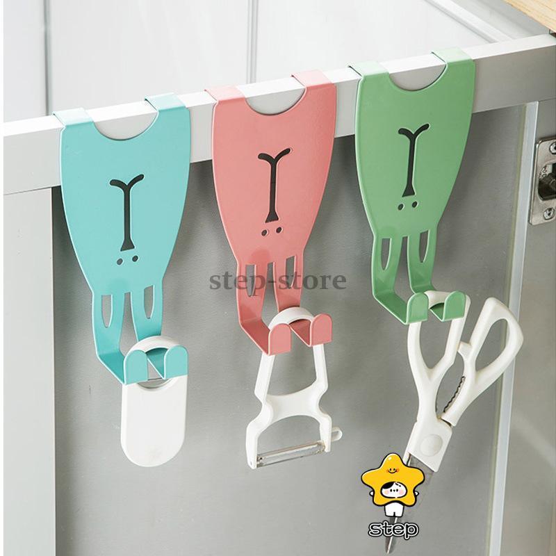 ドアハンガーフック ドアフック ウォールフック 2連 ドア用 ハンガーフック 帽子フック 吊り下げ収納 カバン 鞄 ウサギ かわいい | ブランド登録なし | 05