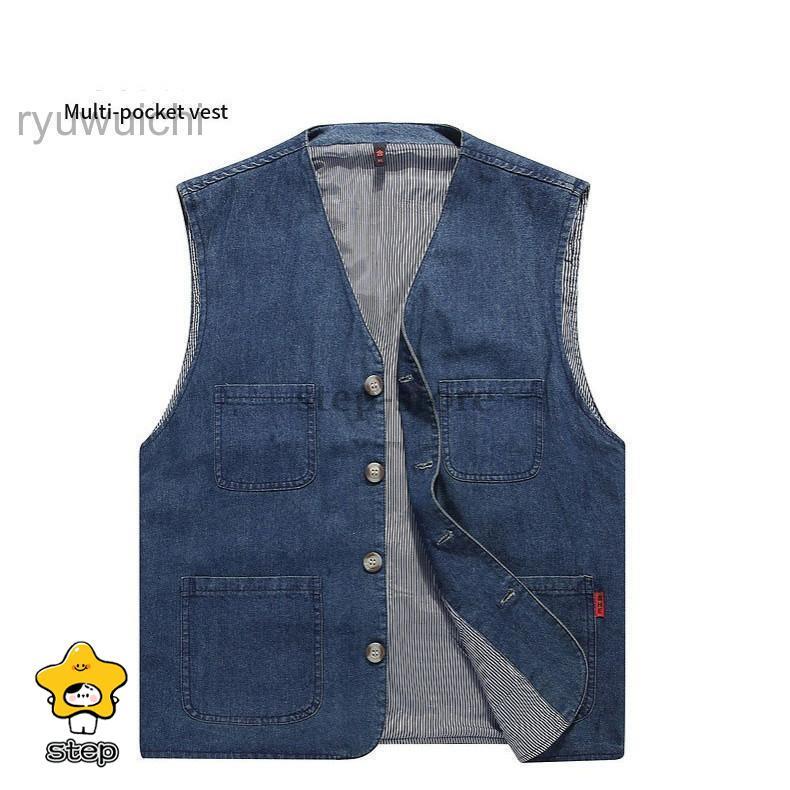 デニムベスト メンズ オシャレ ジレベスト 前開き デニム ベスト チョッキ メンズベスト トップス 春秋 40代 50代 | ブランド登録なし | 12
