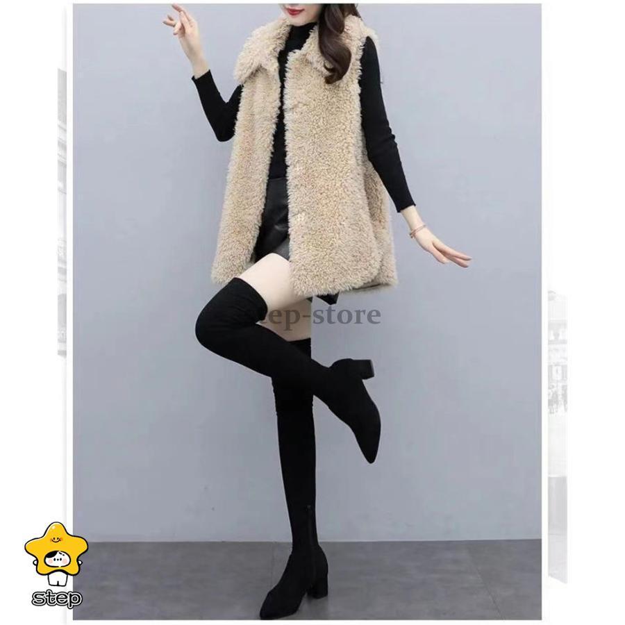 ファーベスト レディース 秋 冬 フェイクファー ロング ジレベスト ボアベスト 毛皮コート 防寒 ブルゾン ふわふわ 暖かい 前開き ジレ ギフト | ブランド登録なし | 11