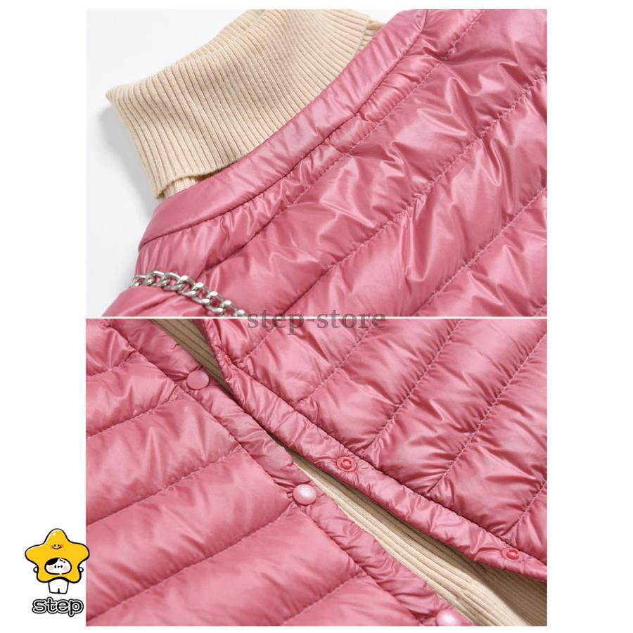 ダウンベスト レディース ロング丈 ライトダウン 軽量 前開き 中綿ベスト 袖なし チョッキ アウター 一部即納 ジャケット 防寒 保温 無地 秋冬 アウトドア 通勤 | ブランド登録なし | 16