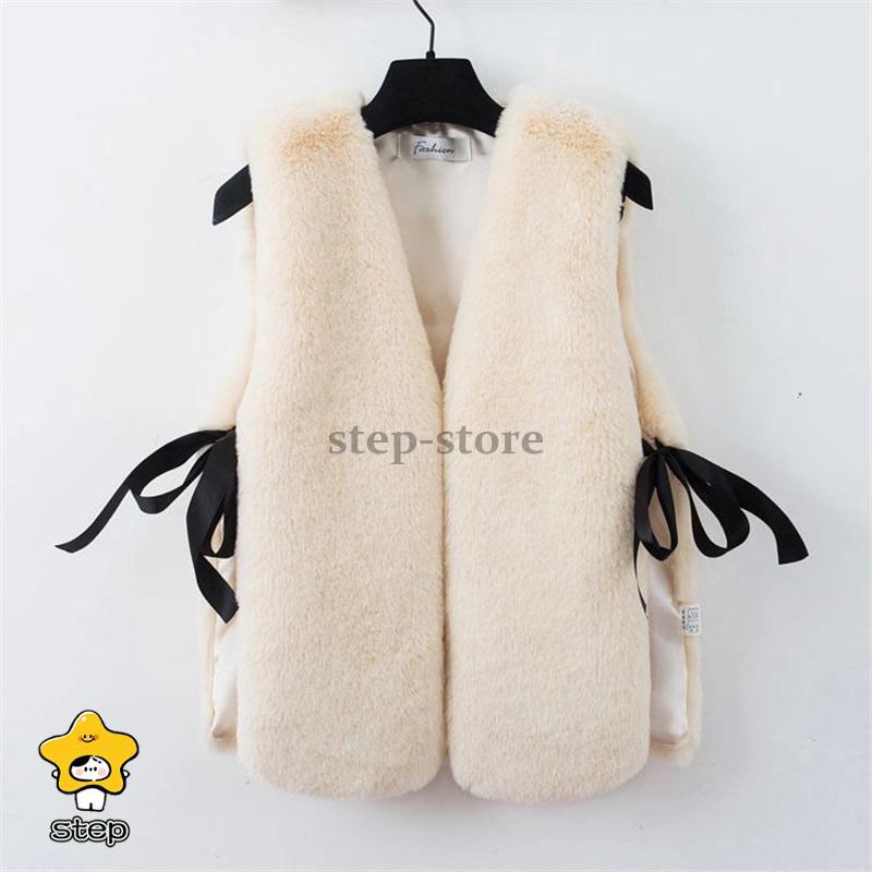 ファーベスト 毛皮ベスト ふわふわ ベスト レディース フェイクファー ファージャケット 秋冬 保温防寒 ノースリーブ 暖かい | ブランド登録なし | 02