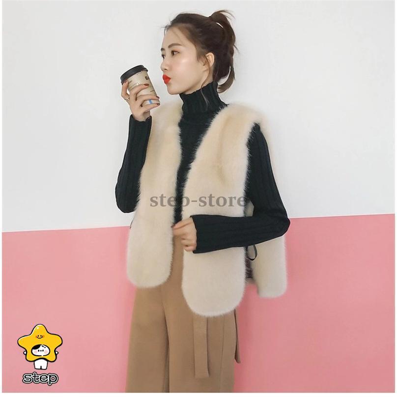 ファーベスト 毛皮ベスト ふわふわ ベスト レディース フェイクファー ファージャケット 秋冬 保温防寒 ノースリーブ 暖かい | ブランド登録なし | 08