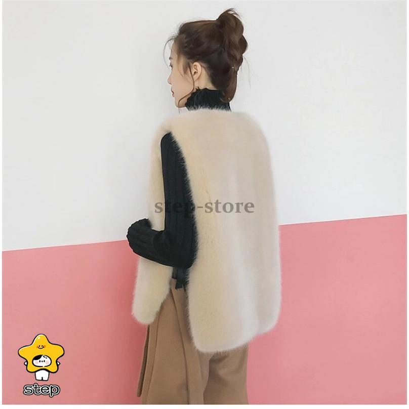 ファーベスト 毛皮ベスト ふわふわ ベスト レディース フェイクファー ファージャケット 秋冬 保温防寒 ノースリーブ 暖かい | ブランド登録なし | 09