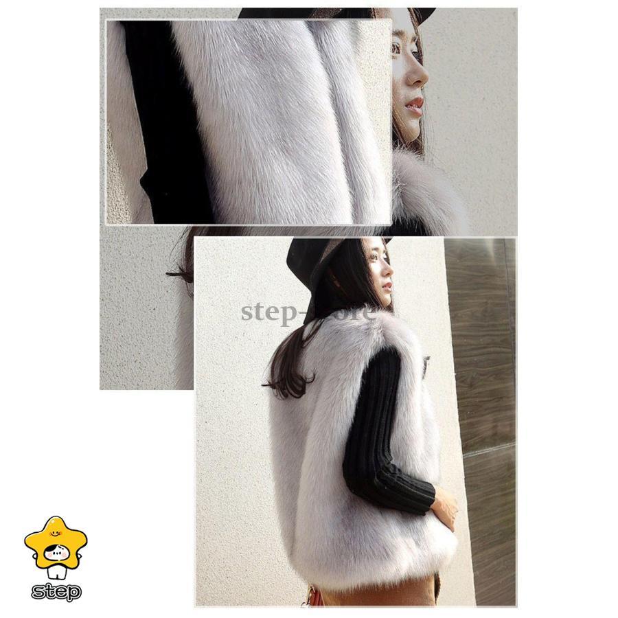 ファーベスト 毛皮ベスト ファー レディース 秋冬 ベスト ボアベスト 毛皮コート フェイクファー ブルゾン ふわふわ 暖かい プレゼント ギフト | ブランド登録なし | 08