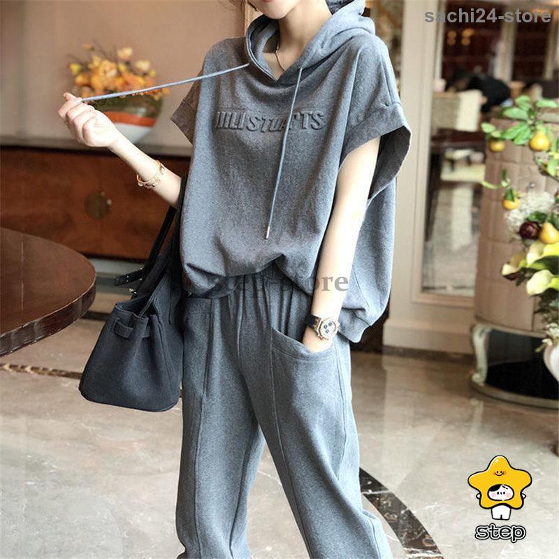 セットアップ レディース 夏 カジュアル 部屋着 着痩せ 秋 半袖