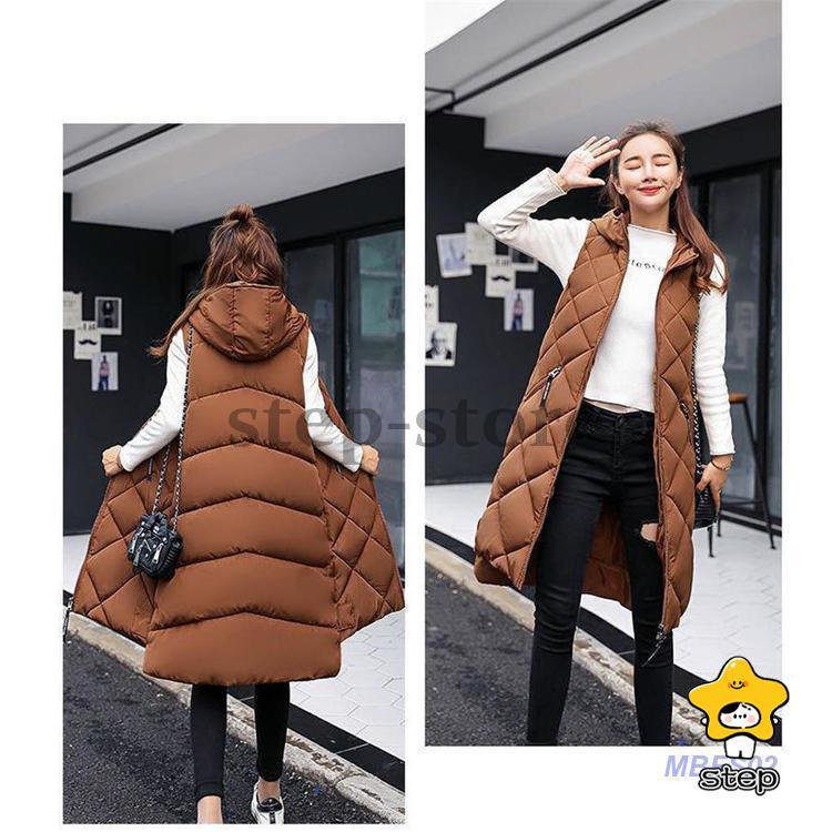ロングベスト 秋服 レディース ライトアウター 上着 羽織り ダウンベスト キルティング 大きめ ゆったり 前開き 暖かい 防寒 秋冬 アウトドア | ブランド登録なし | 13