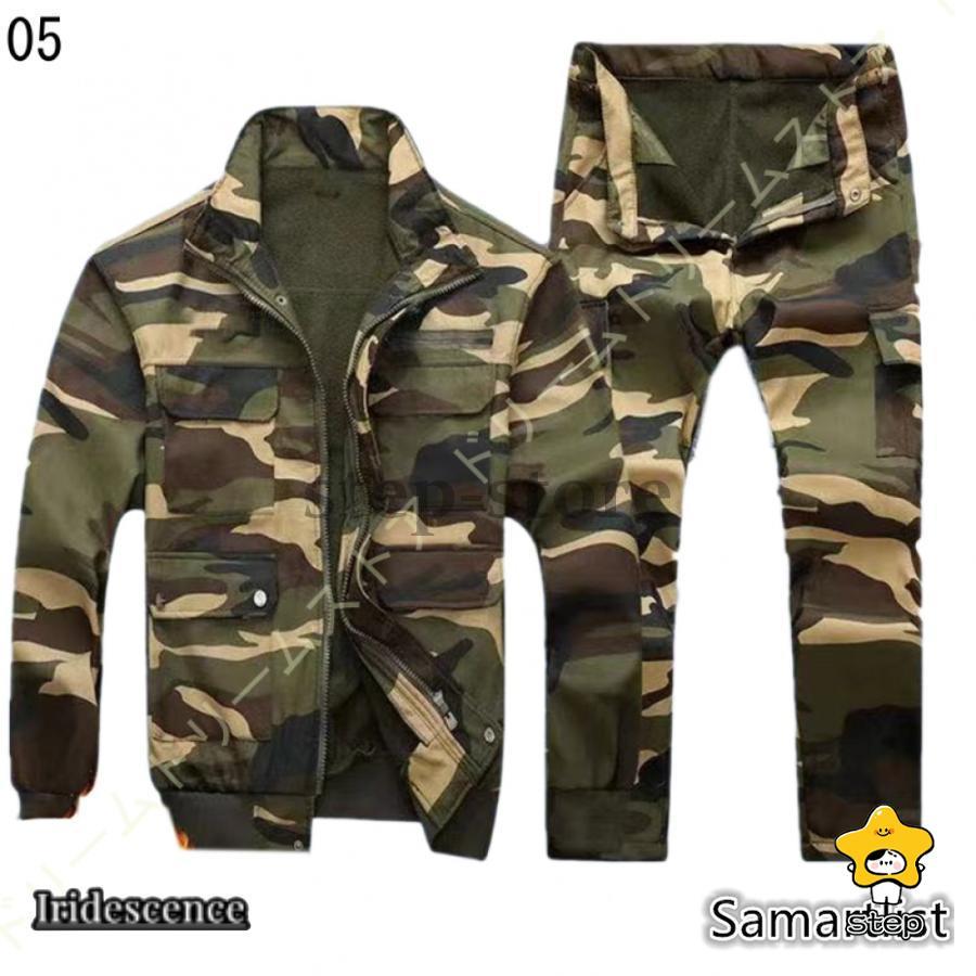 アウトドアジャケット 上下セット メンズ 登山ウェア 撥水 透湿 釣り バイク ゴルフ 作業着  トレッキングパンツ 秋冬 柄 | ブランド登録なし | 13